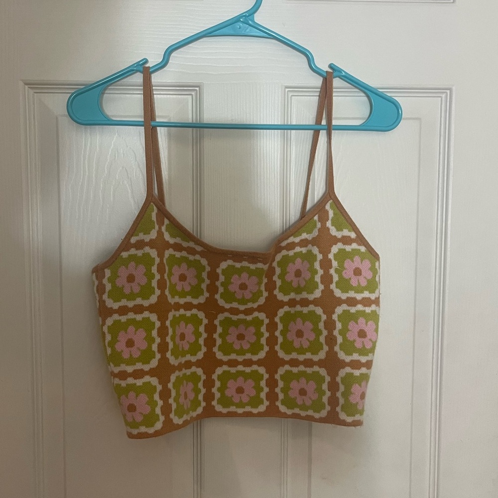 Boho cropped tank